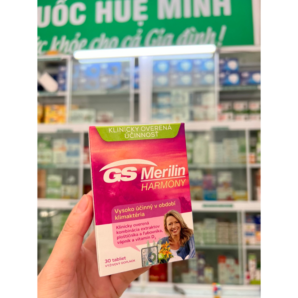 Viên uống cân bằng nội tiết tố nữ GS Merilin HARMONY giúp giảm triệu chứng tiền mãn kinh hộp 30 viên