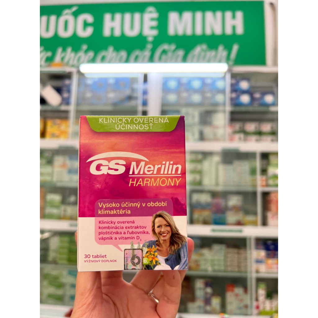 Viên uống cân bằng nội tiết tố nữ GS Merilin HARMONY giúp giảm triệu chứng tiền mãn kinh hộp 30 viên