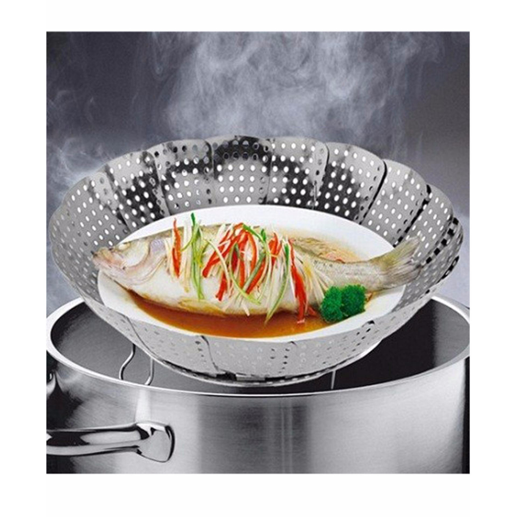 Vỉ Hấp Inox Cao Cấp, Dày, An Toàn Sản Phẩm Chắc Chắn, Bền, Đẹp, Nhiều Công Dụng: vỉ hấp, Rổ Để Đồ, Dễ Dàng Gấp Gọn