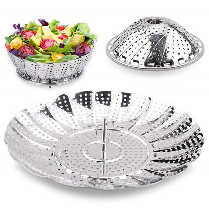 Vỉ Hấp Inox Cao Cấp, Dày, An Toàn Sản Phẩm Chắc Chắn, Bền, Đẹp, Nhiều Công Dụng: vỉ hấp, Rổ Để Đồ, Dễ Dàng Gấp Gọn