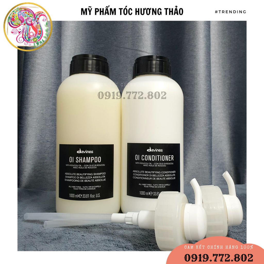Dầu Gội & Xả Phù Hợp Cho Mọi Loại Tóc Davines OI Shampoo Conditioner 1000ml*2