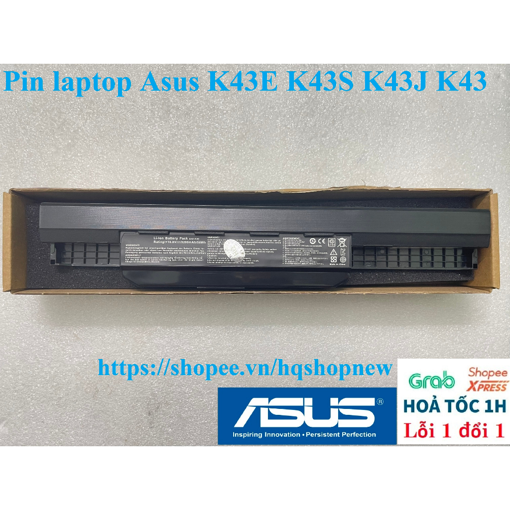 ⚡ Pin laptop Asus K43E K43S K43J K43