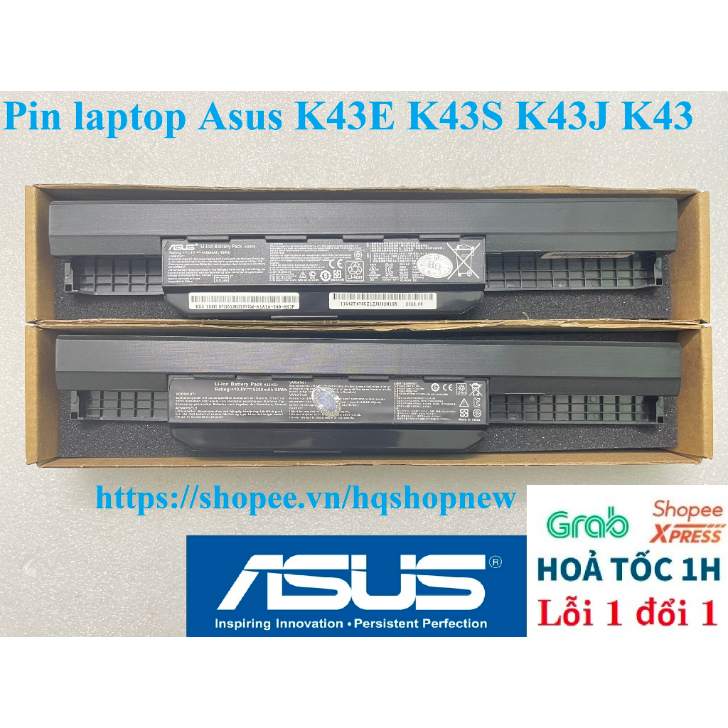 ⚡ Pin laptop Asus K43E K43S K43J K43