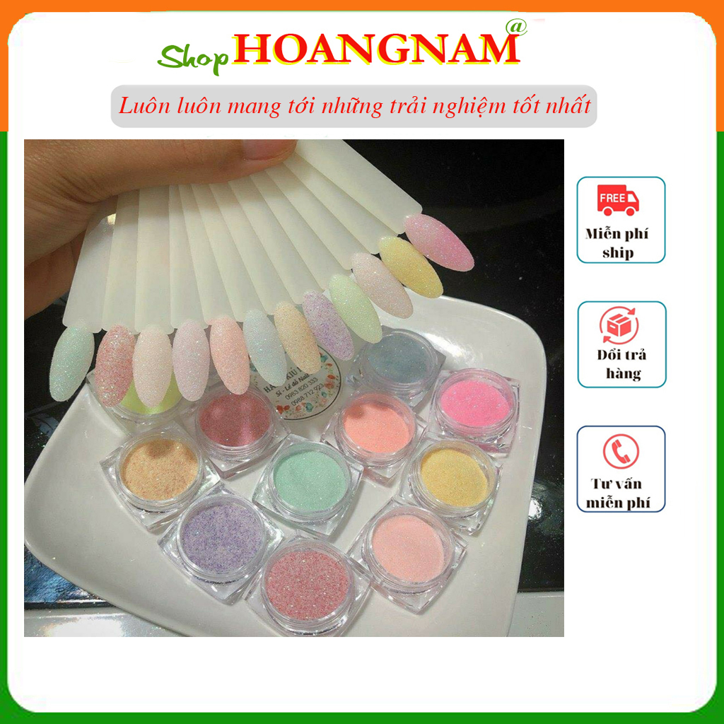 Sét Nhũ cát rắc móng chăm sóc trang trí móng làm nail shop hoang nam nail