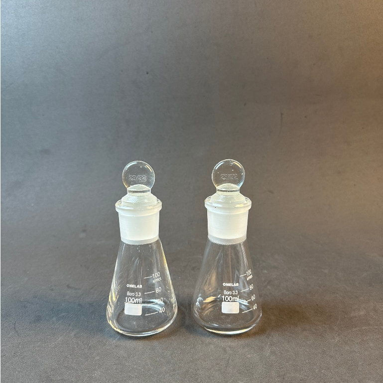 Bình tam giác có nút nhám thủy tinh 50ml, 100ml, 250ml, 500ml, 1000ml - LABHN