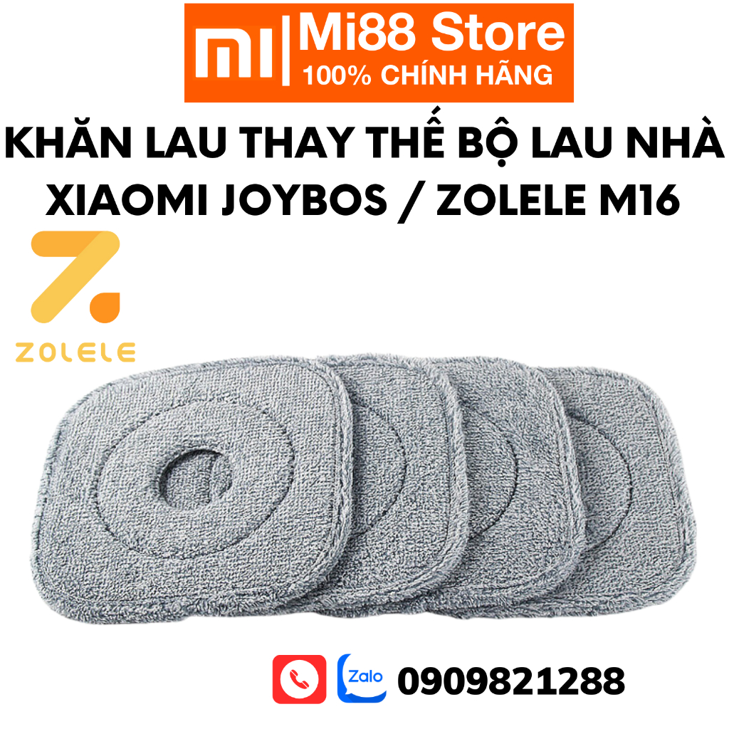 Khăn Lau Thay Thế Bộ Lau Nhà 360 Tự Vắt Tách Nước Bẩn ZOLELE / JOYBOS M16 Chính Hãng