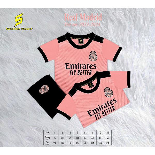 Quần Áo Bóng Đá ,Đồ Đá Bóng Trẻ Em Sao Việt Real Chất Liệu Thun Lạnh ,Thoáng Mát Cao Cấp Cho Bé