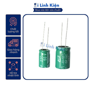 Tụ hóa 50v 220uf 10x13mm tần số cao chất lượng tốt.
