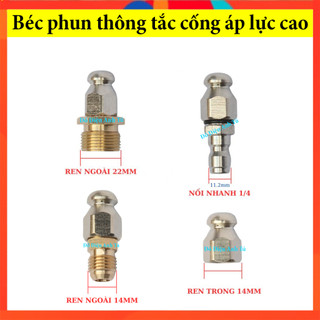 Béc phun thông tắc cống và xịt rửa đường cống thoát nước gắn máy rửa xe