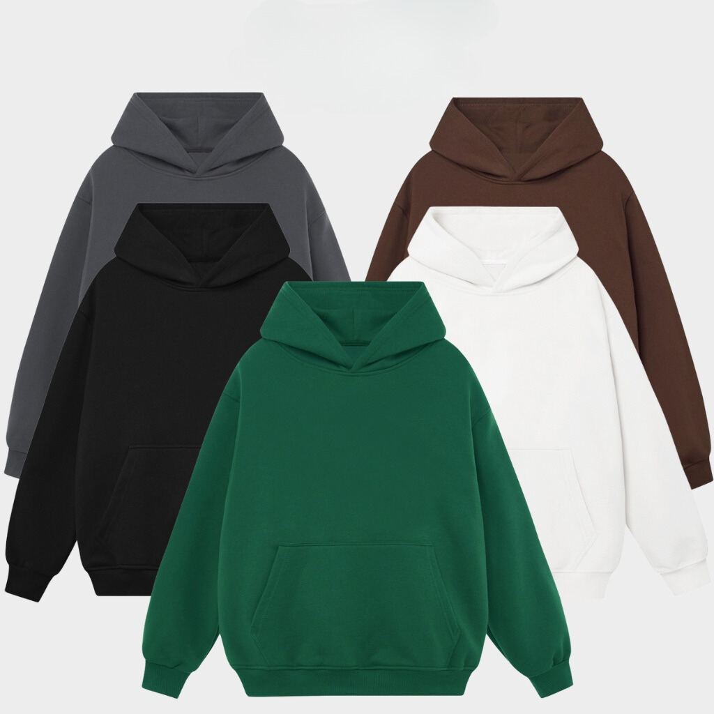 Áo khoác hoodie  Local Brand Unisex nam nữ fom rộng TRƠN 4 màu trắng đen xám xanh Love Studio HD00