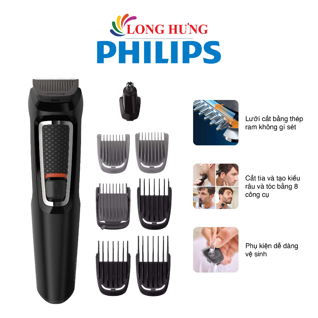 Tông đơ đa năng 8 in 1 Philips MG3730/15 - Hàng chính hãng