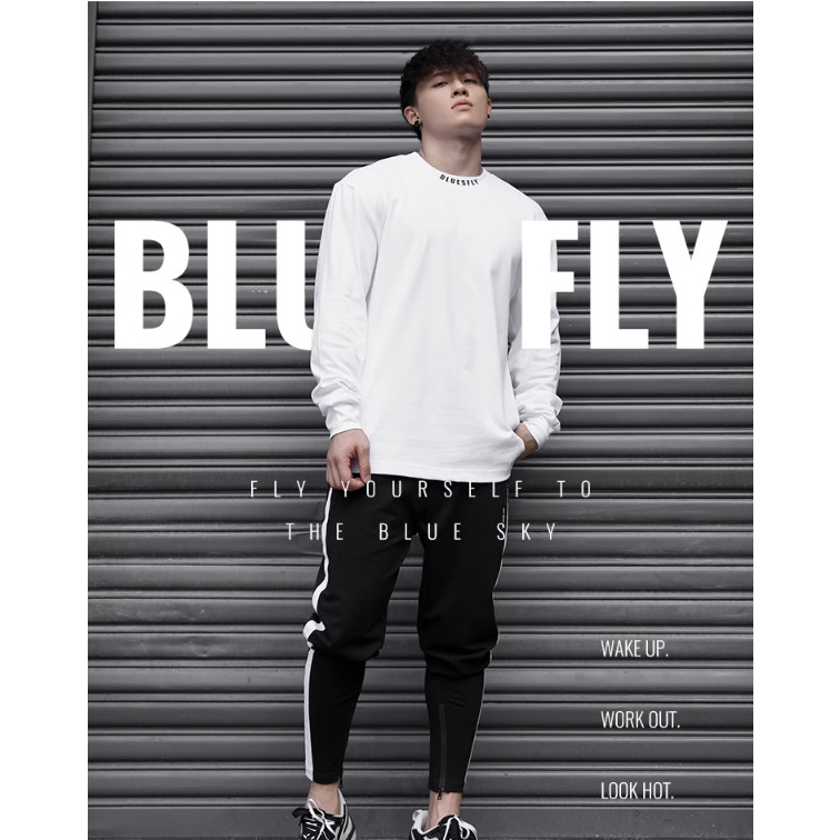 Áo Nỉ Cổ Trắng Tròn Thời Trang Unisex Nam Nữ Sành Điệu Phong Cách BLUES Hot Trend, Chất Liệu Nỉ Ngoại Ấm Áp Bền Đẹp