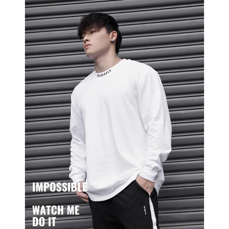 Áo Nỉ Cổ Trắng Tròn Thời Trang Unisex Nam Nữ Sành Điệu Phong Cách BLUES Hot Trend, Chất Liệu Nỉ Ngoại Ấm Áp Bền Đẹp