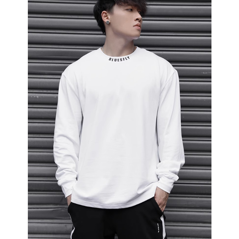 Áo Nỉ Cổ Trắng Tròn Thời Trang Unisex Nam Nữ Sành Điệu Phong Cách BLUES Hot Trend, Chất Liệu Nỉ Ngoại Ấm Áp Bền Đẹp