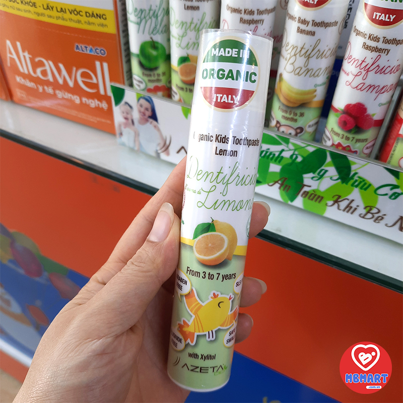Kem đánh răng hữu cơ Azeta bio cho bé CHÍNH HÃNG