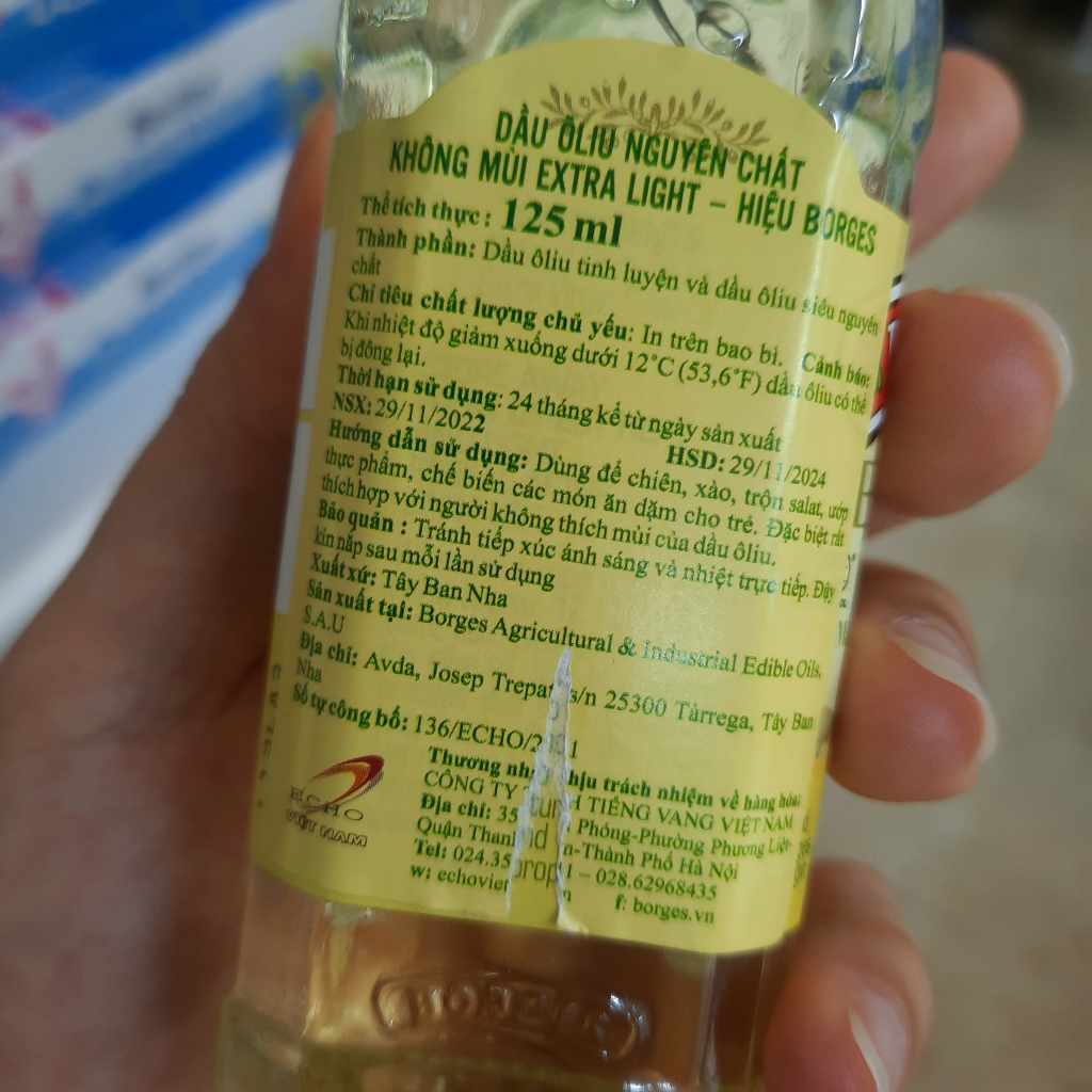 Dầu Olive Borges Nguyên Chất 125ml