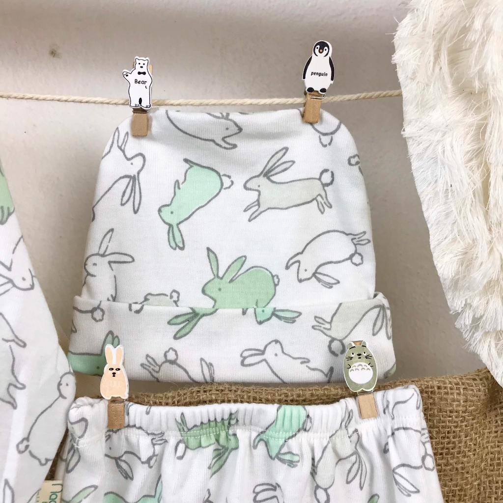 Mũ sơ sinh 0-6m cotton xuất