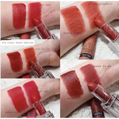 2020- Son thỏi \bsoft matte lipstick clear layer edition