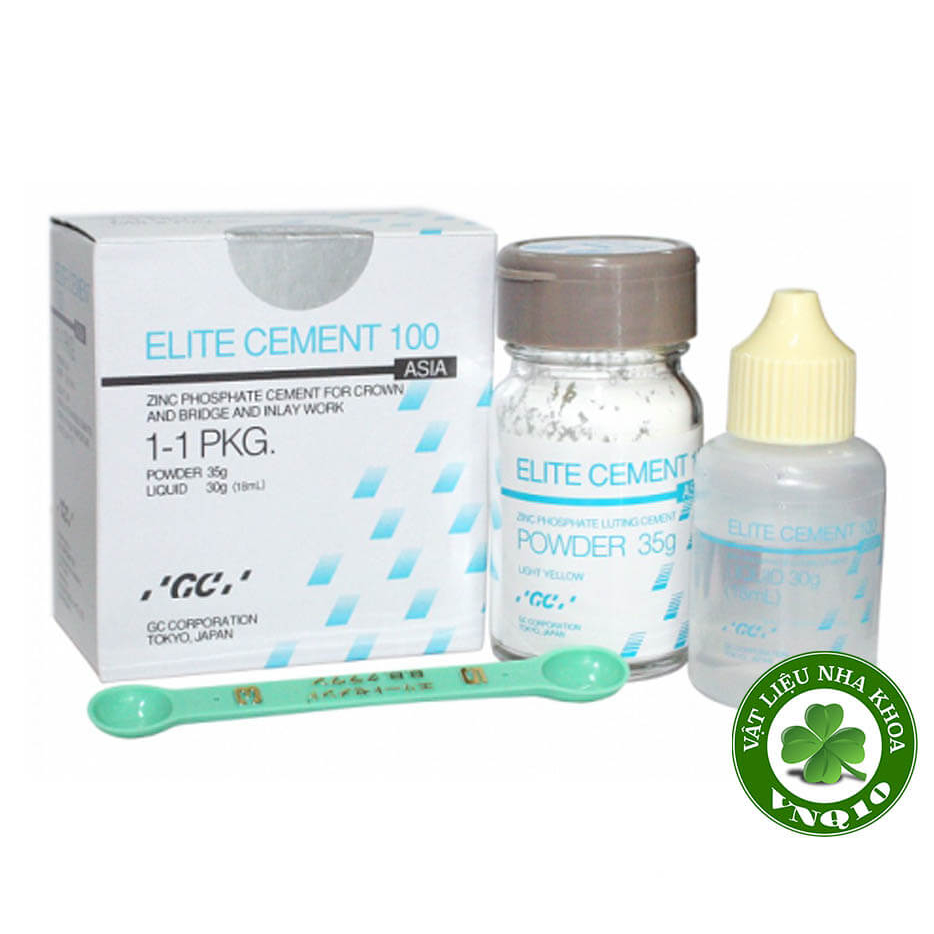 Xi măng gắn răng phosphate kẽm Elite 100 GC - Hộp 35g bột và 30g nước