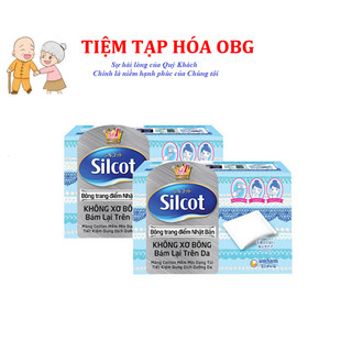 Bông tẩy trang Silcot Nhật Bản Hộp 82 miếng/66 miếng cao cấp xanh lá - Silcot Unicharm [siêu rẻ] tẩy sạch sâu