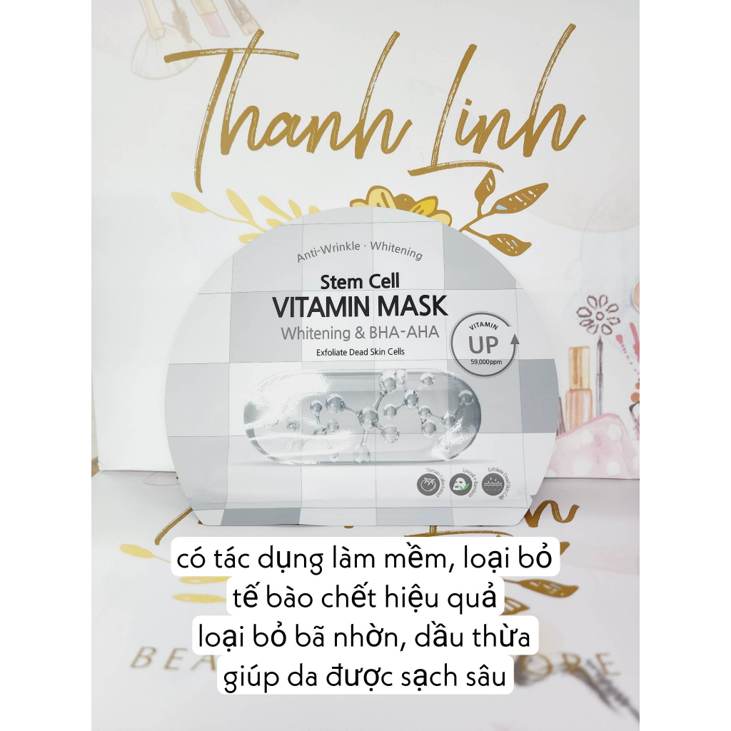 Mặt nạ Bano Bagi dòng làm sáng da, cấp ẩm, mờ thâm nám, làm sáng da 1 miếng