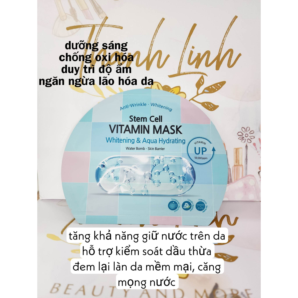 Mặt nạ Bano Bagi dòng làm sáng da, cấp ẩm, mờ thâm nám, làm sáng da 1 miếng