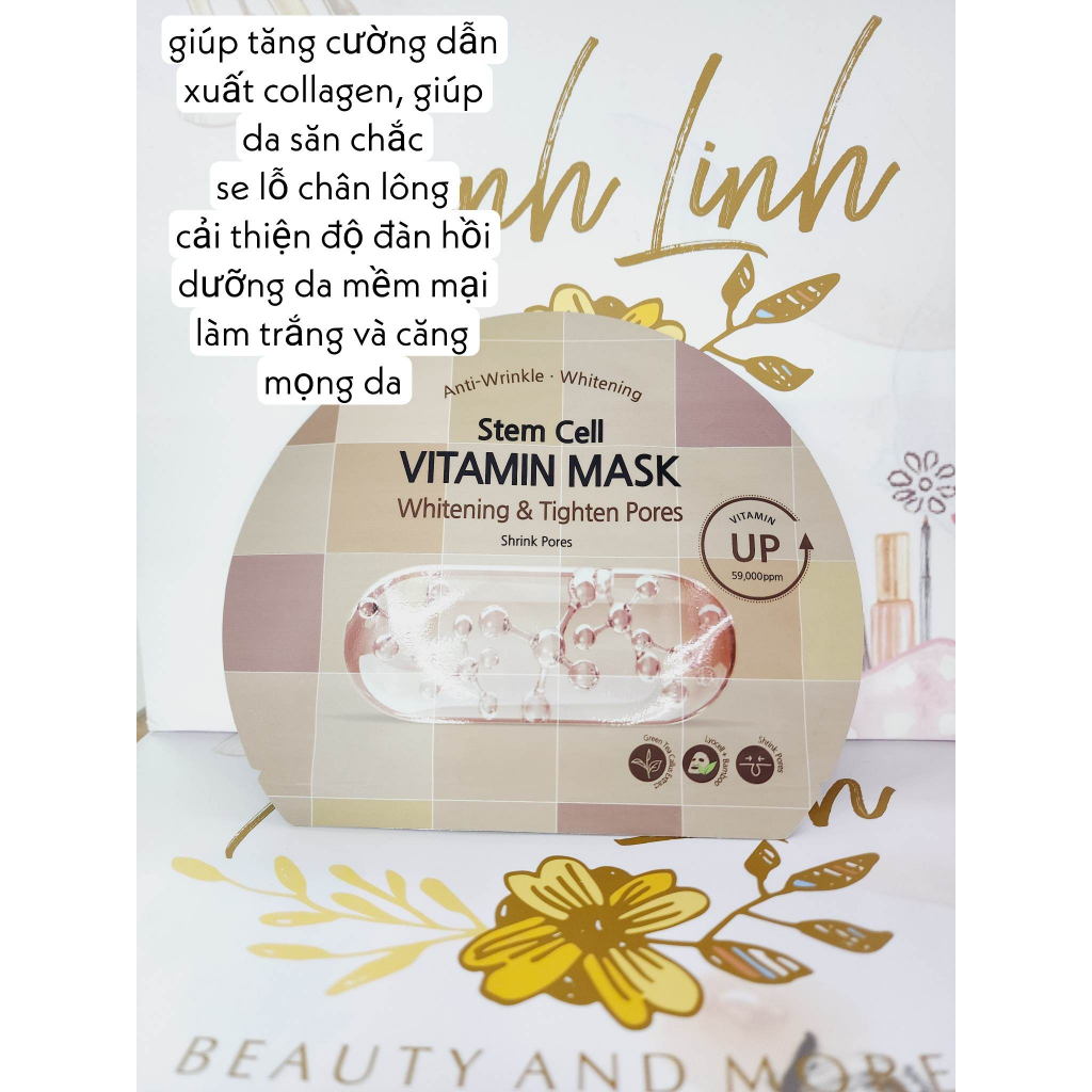 Mặt nạ Bano Bagi dòng làm sáng da, cấp ẩm, mờ thâm nám, làm sáng da 1 miếng