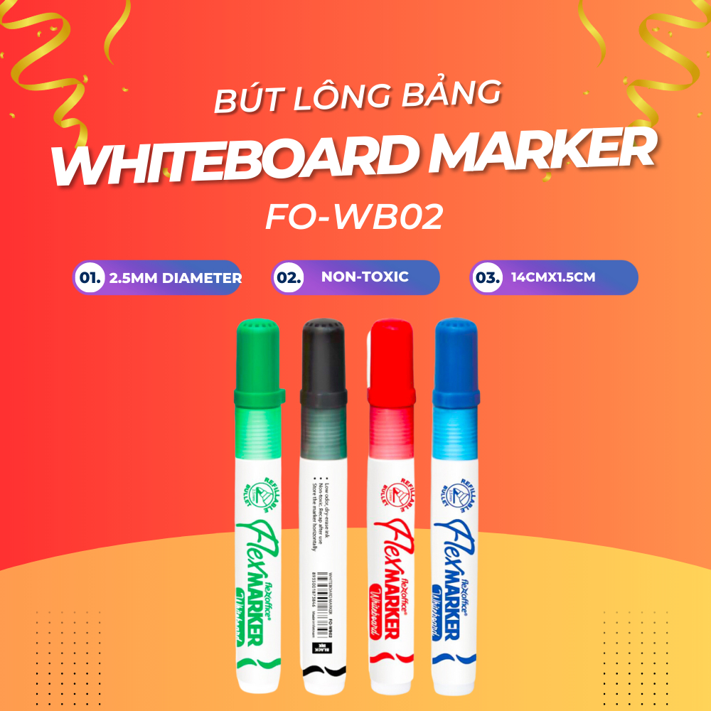 Bút lông bảng Thiên Long Flexoffice FO-WB02/XK - Whiteboard Marke