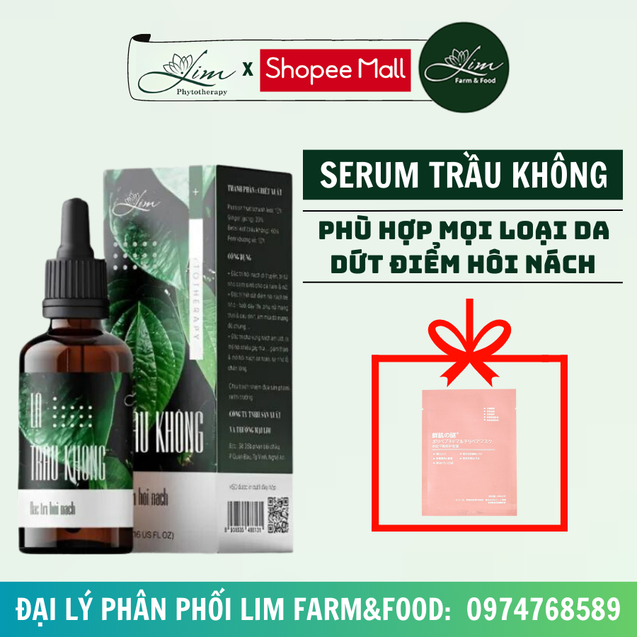 Serum 100% Lá Trầu Không từ thiên nhiên Lim Farm&Food 5ml dứt điểm hôi hách, hôi chân