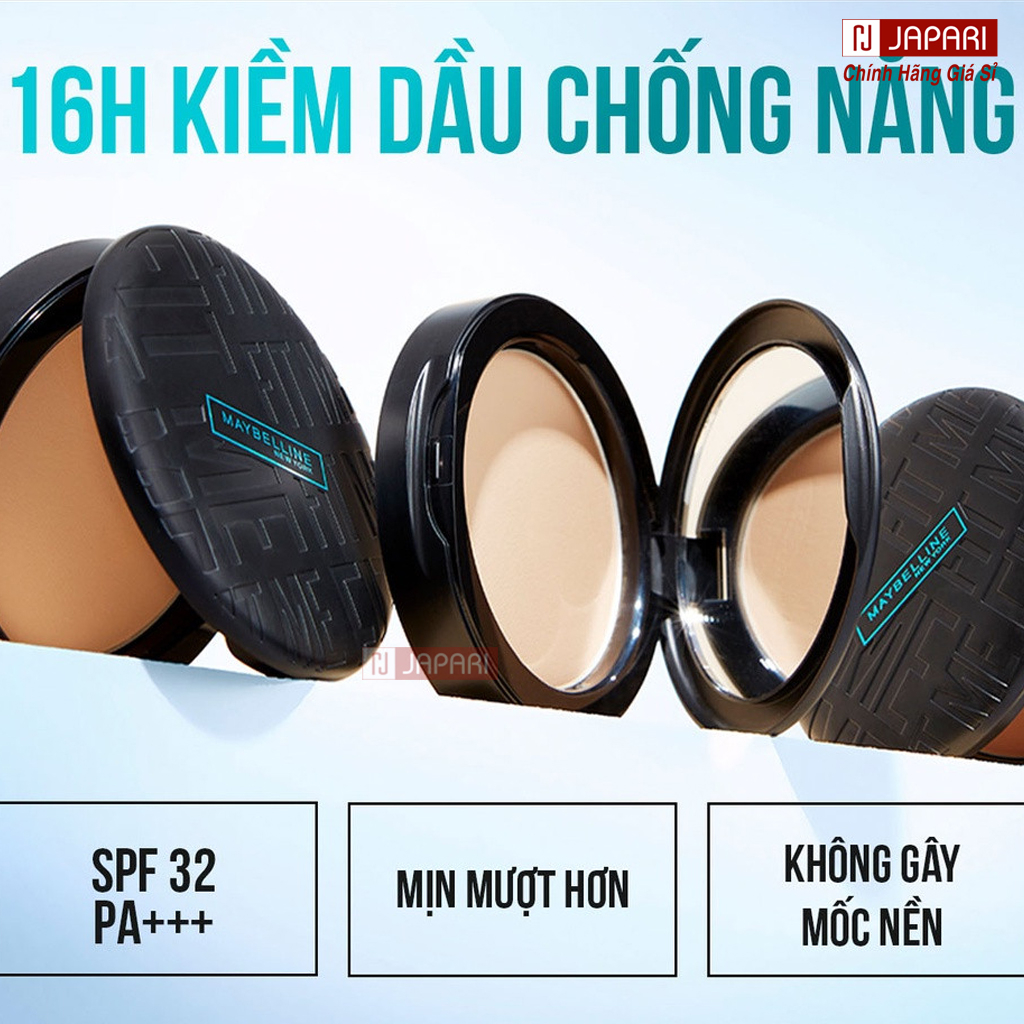 Phấn Phủ Kiềm Dầu Maybelline Fit Me NÉN CHÍNH HÃNG  - Maybeline Fit me Chống Nắng Chống Nước -Trang Điểm Make Up Japari