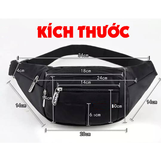 Túi đeo chéo đeo ngang bụng unisex mẫu luôn cháy hàng ,3 ngăn chuyên đựng đồ cá nhân, Bt02  AZA Mall