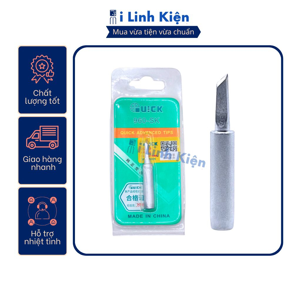 Đầu mỏ hàn, mũi hàn 936 dao nhỏ Quick 900M-T-SK chính hãng chất lượng cao.