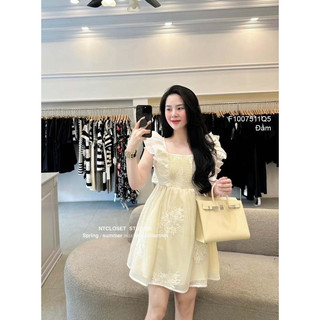 Đầm hoa tay cánh tiên nhún ngực dáng ngắn xoè xinh xắn!
