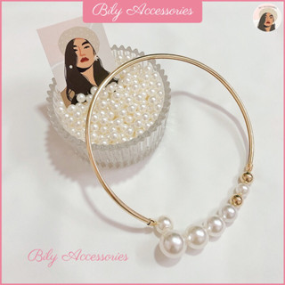 BILY - Vòng cổ dáng kiềng to phối ngọc cổ điển ánh kim lấp lánh đi tiệc cực sang trọng