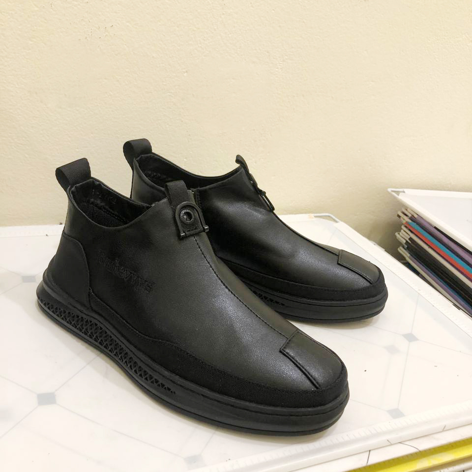 Giày da nam cao cố khoá kéo thời trang GD27