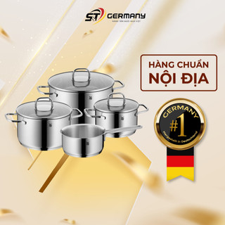 Bộ Nồi WMF Inspiration 4 Món Vung Kính Nội Địa Đức, Bộ Xoong Nồi Đức Dùng Bếp Từ GermanySnT 70078