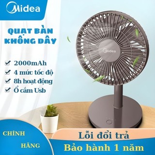 Quạt bàn không dây Midea FTD15XB, dung lượng 2000mAh, hoạt động trong 8 tiếng 