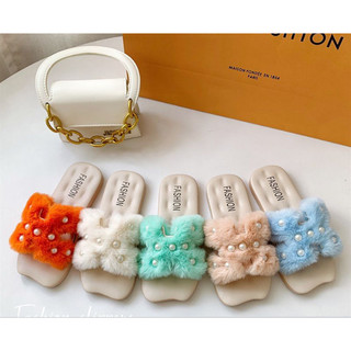 dép lông trẻ em chữ H đính ngọc - sz 30 đến 35