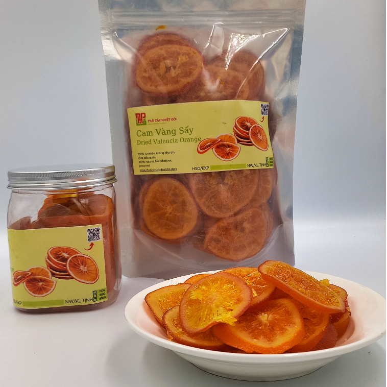 Cam Sấy Dẻo Ít Ngọt 250g - Cam Sấy Khô Thơm Ngọt Cay Cay Cực Ngon Từ Cam Nhập Khẩu Loại 1