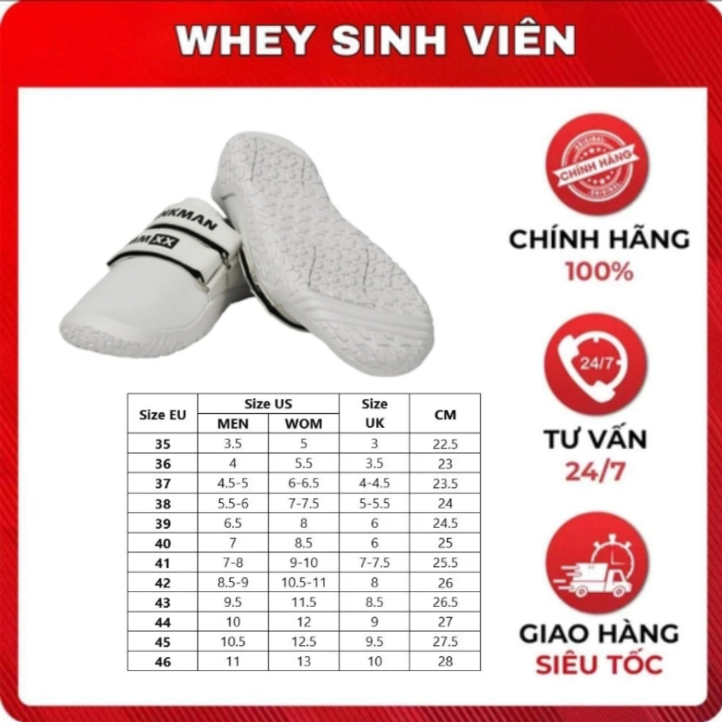 Giày Slippers Pinkman MMXX : Pure White - GIÀY DÀNH CHO DÂN PWL . DÂN GYM , SIÊU NHẸ SIÊU ÊM