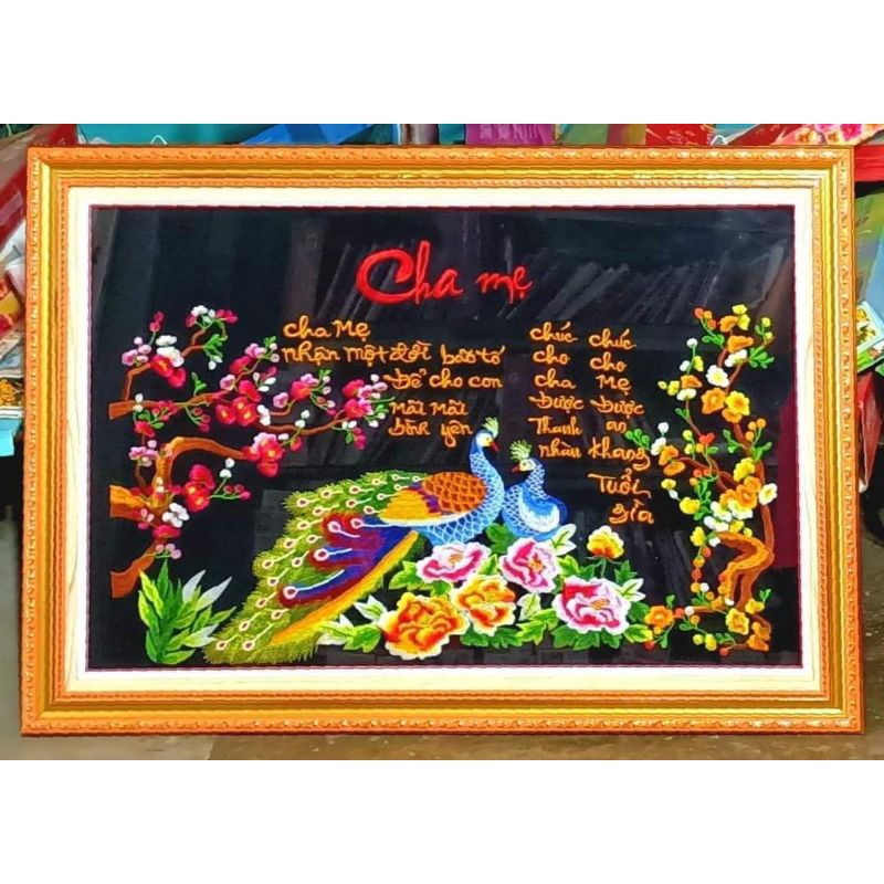 Tranh cha mẹ thêu