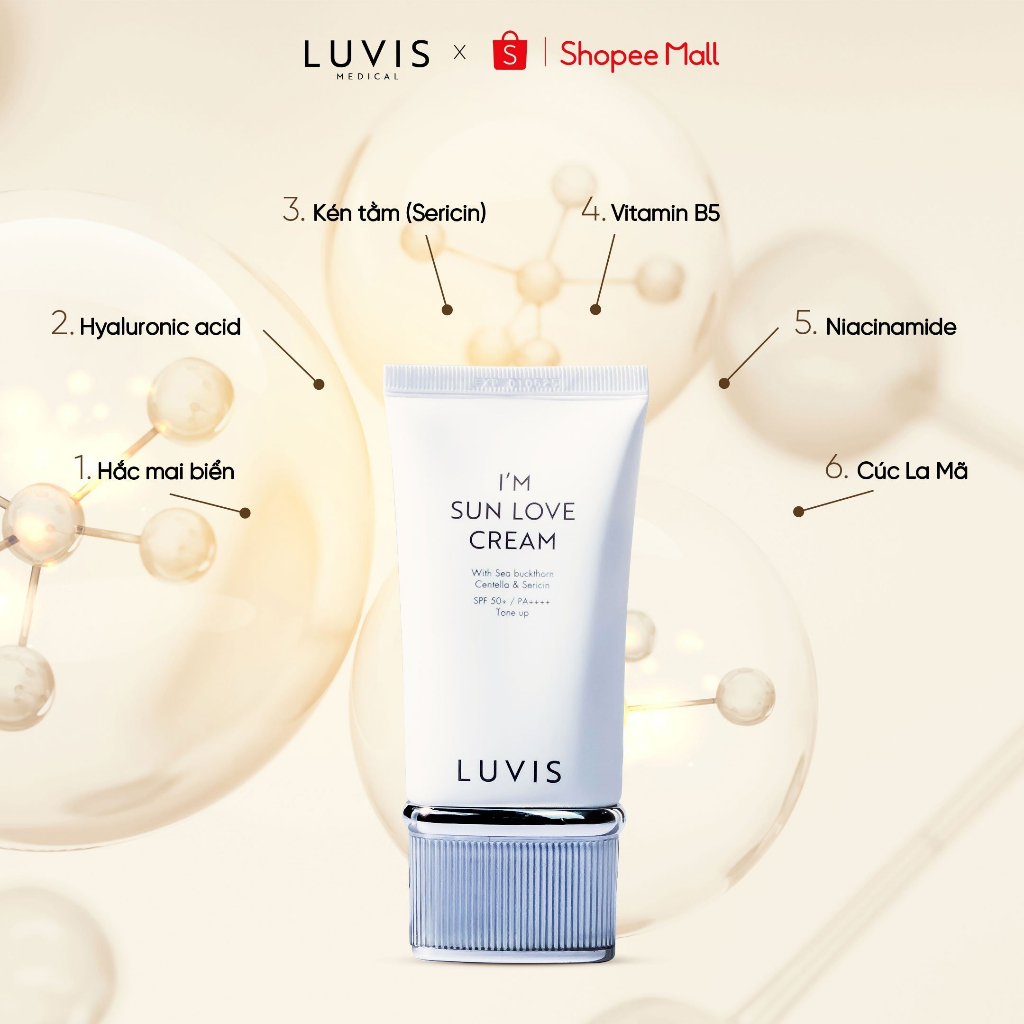 Kem chống nắng Hắc Mai Biển I'm Sun Love Cream 50gr Mua 1 Tặng 1