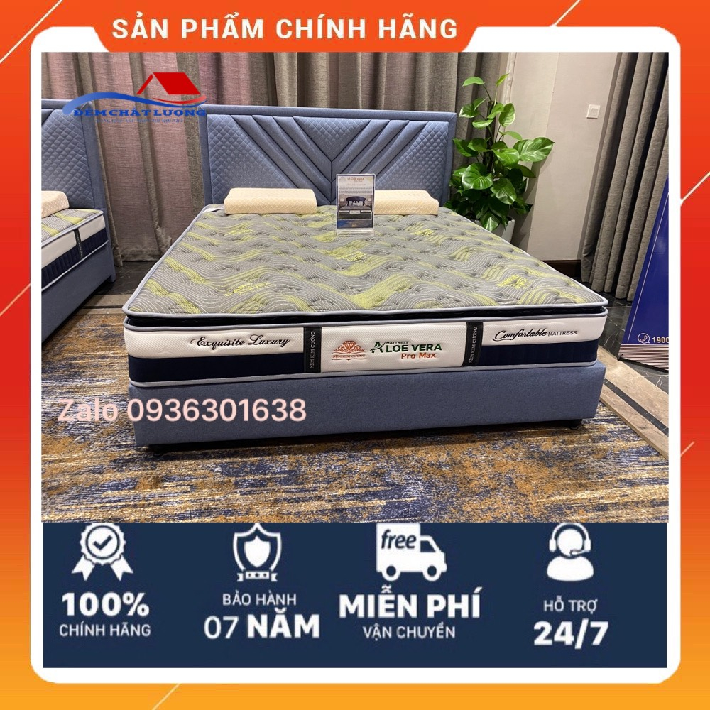 Đệm lò xo Aloe Vera Pro Max Hàng Kim Cương Chính Hãng TIÊU CHUẨN KHÁCH SẠN 5 SAO
