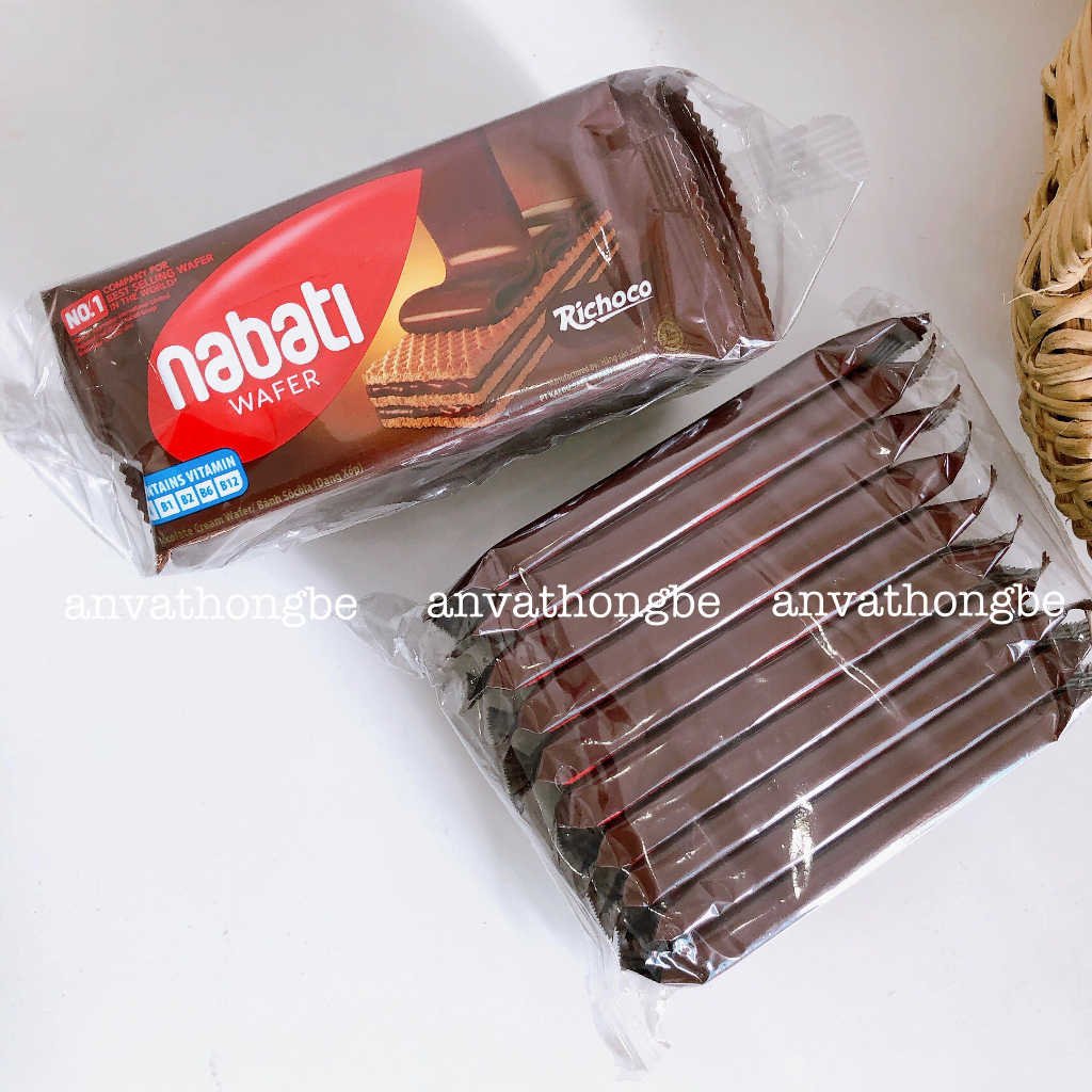 10 GÓI BÁNH NABATI VỊ Socola, Bánh Kem Xốp Nabati - Ăn vặt Hồng bé