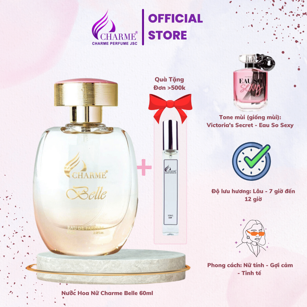 Nước Hoa Nữ Charme Belle 60ml