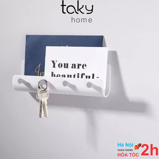 Kệ Dán Tường Có Móc Treo Để Đồ Tiện Dụng, Để Điện Thoại, Móc Treo Chìa Khóa, Đồ Dùng Cá Nhân, Gọn Gàng. TakyHome 4002