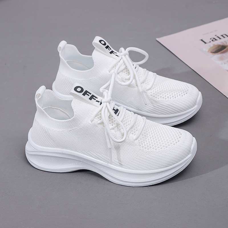 Giày Thể Thao Nữ Sợi Dệt Thoáng Khí Đế Cao Su Đúc Siêu nhẹ GLAS F986