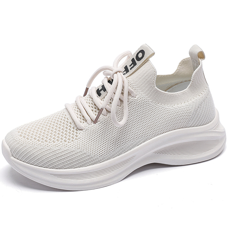 Giày Thể Thao Nữ Sợi Dệt Thoáng Khí Đế Cao Su Đúc Siêu nhẹ GLAS F986