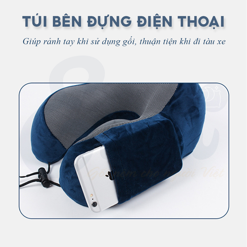 Gối kê cổ, tựa cổ chữ U cao su non EMA cho người lớn - Dùng cho dân văn phòng ngủ trưa, du lịch, lái xe, sinh viên...