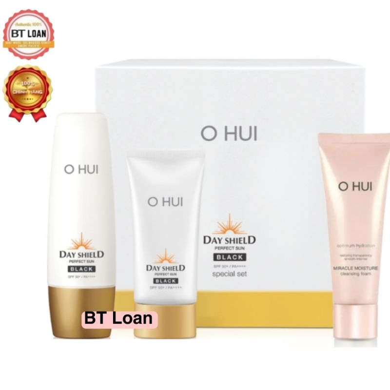 [ Trợ Giá Shopee ] Kem chống nắng OHUI cải thiện nếp nhăn Perfect Sun black và red SPF50/PA+++ FULL